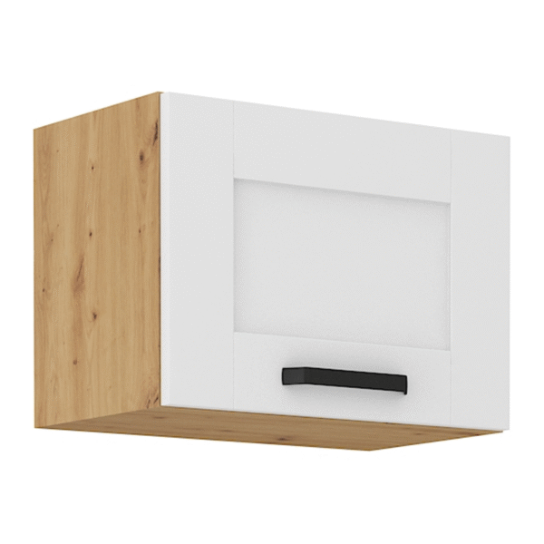 Horná skrinka, biela/dub artisan, LULA 50 GU-36 1F