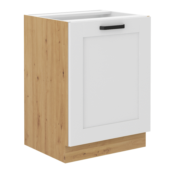 Spodná skrinka, biela/dub artisan, LULA 60 D 1F BB