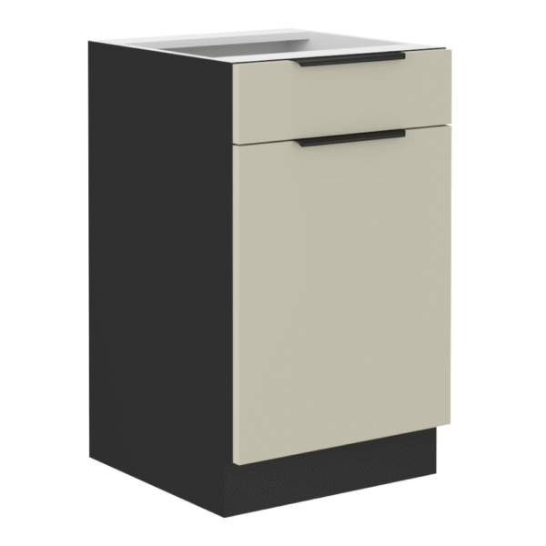 Spodná skrinka, cashmere/čierna, ARAKA 50 D 1F 1S BB