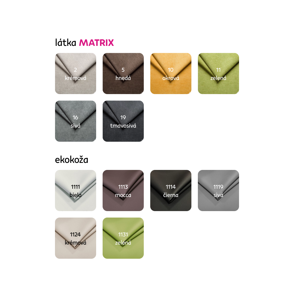 Sedacia súprava, ekokoža hnedá/látka hnedá, SANTIAGO U VEĽKÝ – Obrázok 2