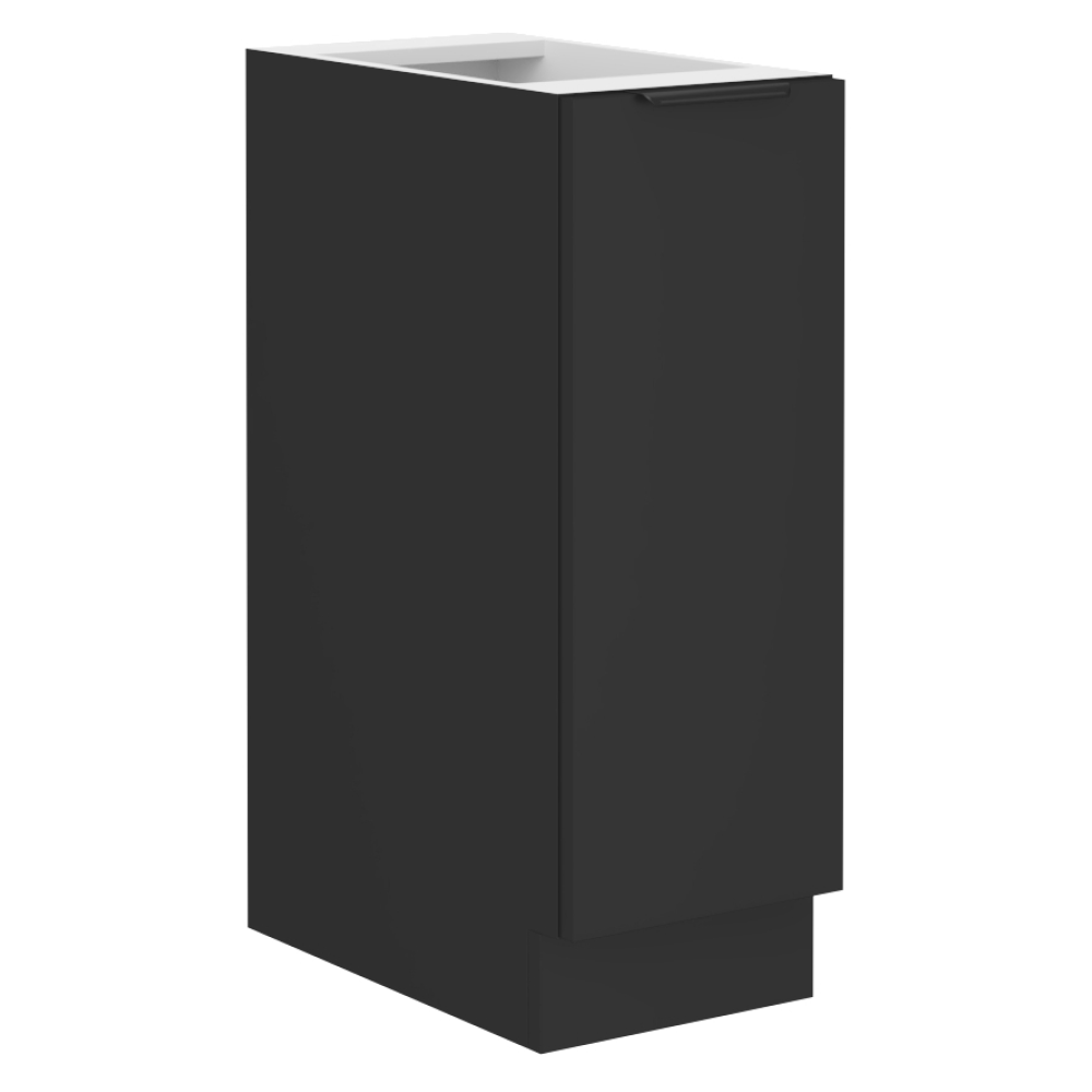 Spodná skrinka s výsuvným košom, čierna, SIBER 30 D CARGO BB