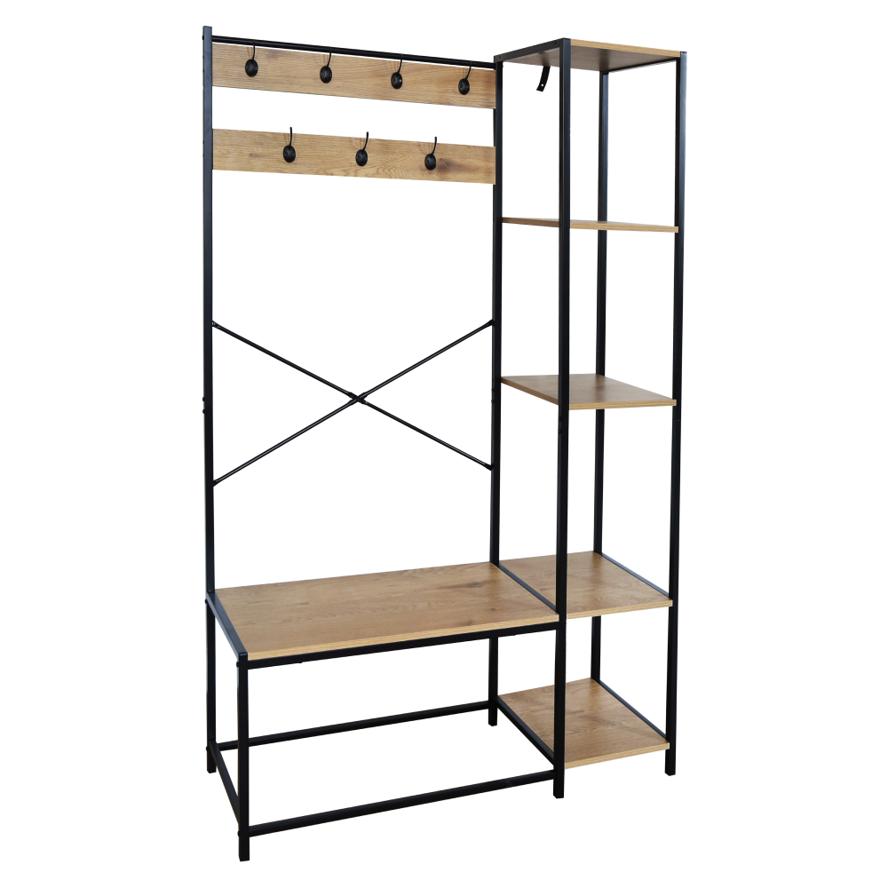 Vešiak, čierna/dub, BERDY