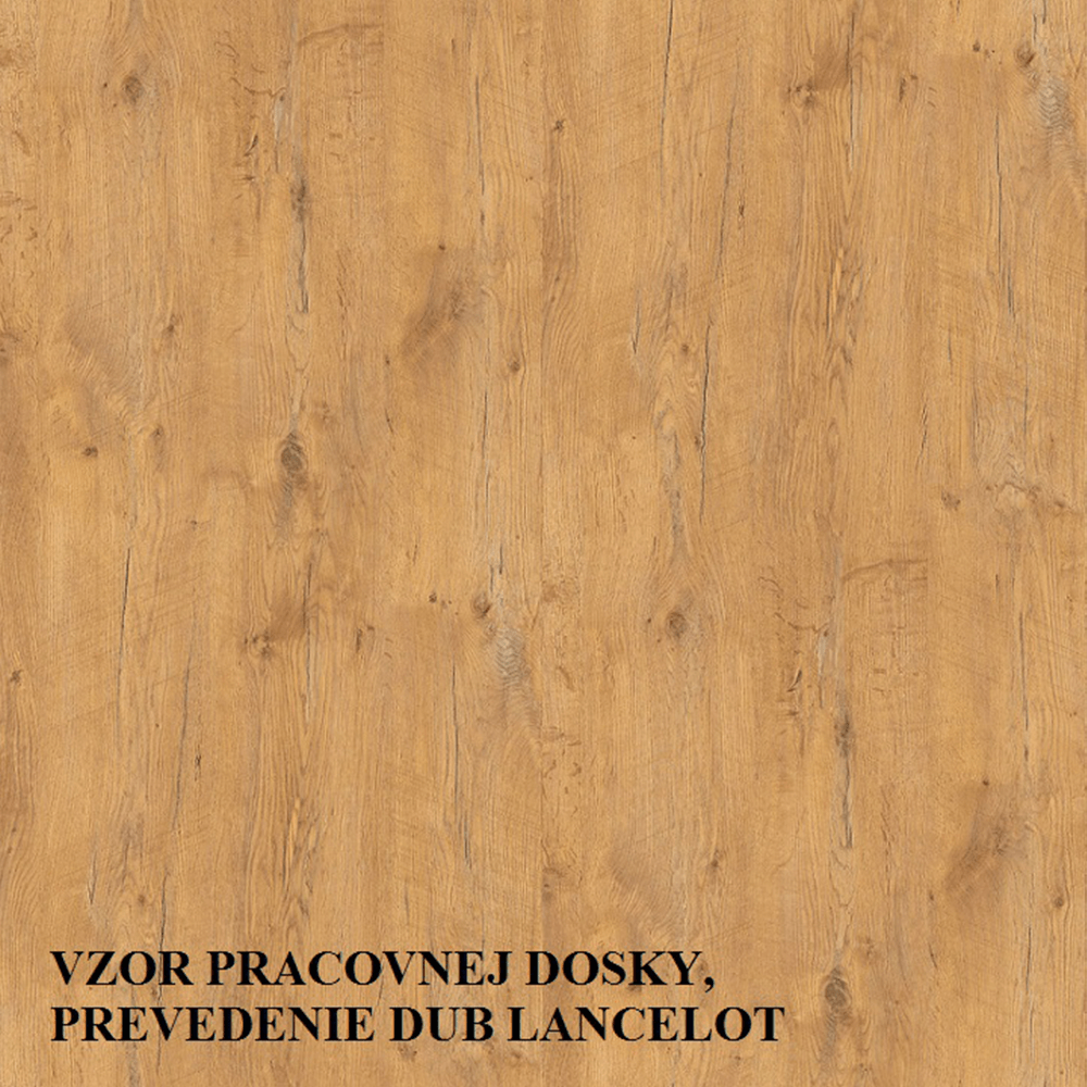 Spodná skrinka, biela extra vysoký lesk HG/dub lancelot, VEGA D80 3S BB – Obrázok 2