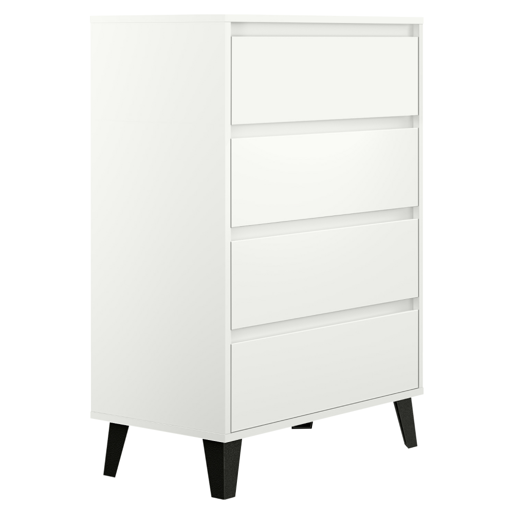 Komoda, biela, BOGAN NEW 4S70