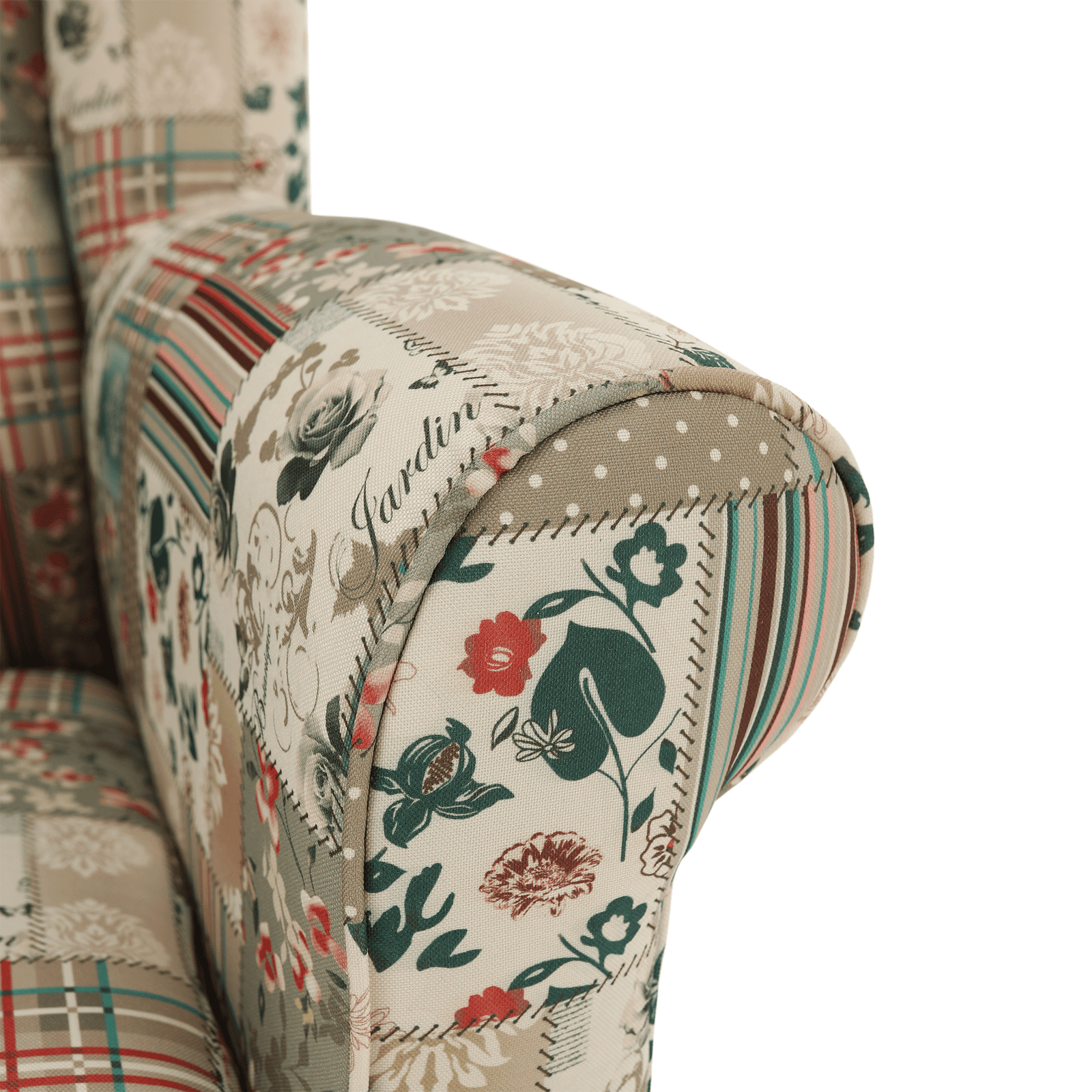 Kreslo ušiak, látka patchwork viorica 1, CHARLOT – Obrázok 4