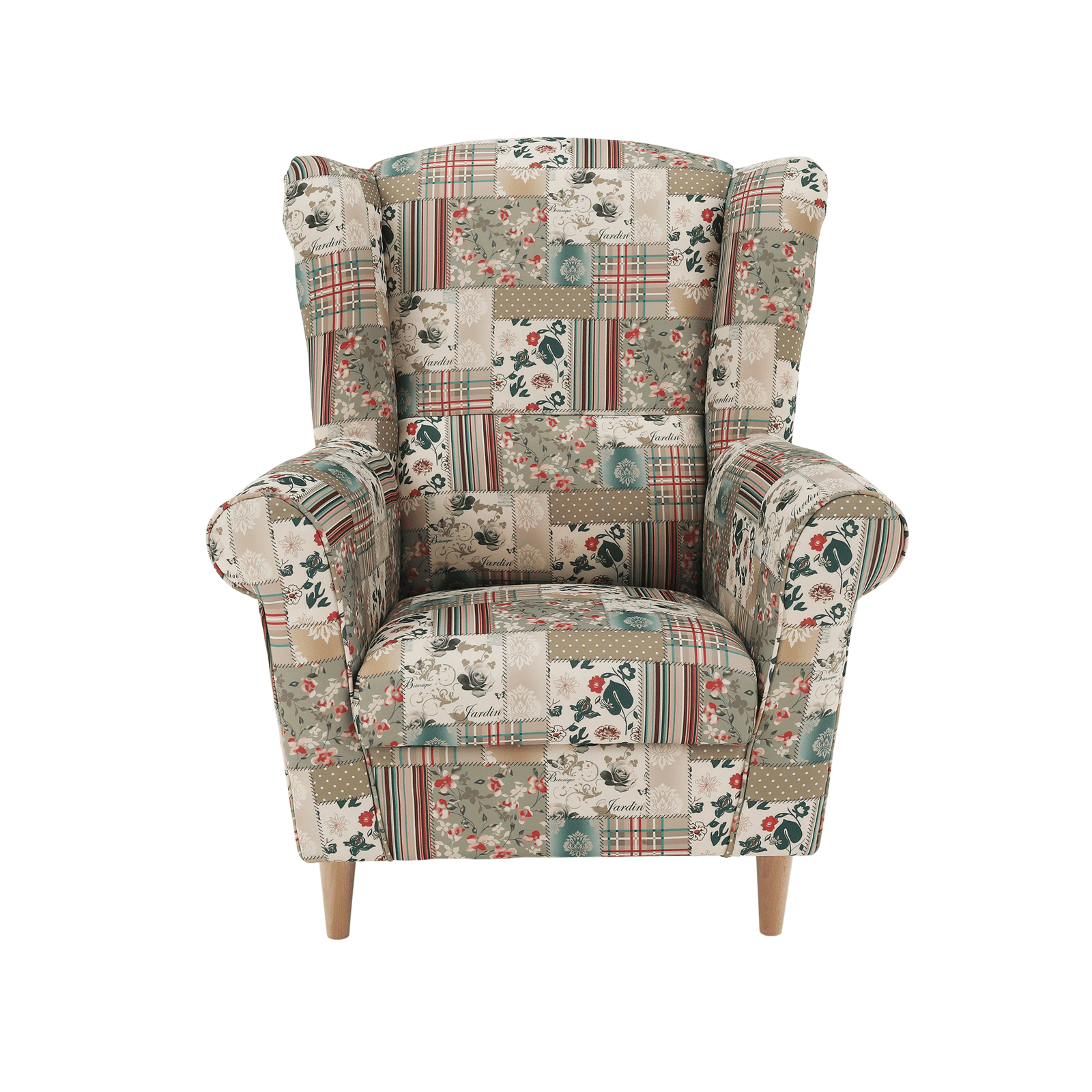 Kreslo ušiak, látka patchwork viorica 1, CHARLOT – Obrázok 10