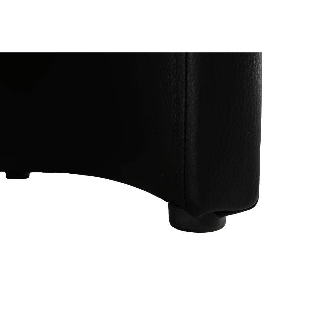 Klubové kreslo, ekokoža čierna/látka vzor novín, CUBA – Obrázok 15