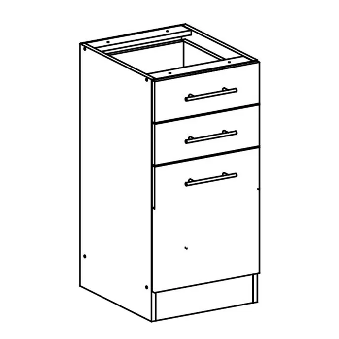 Dolná skrinka, dub sonoma/biela, FABIANA S - 40SZ2 – Obrázok 3