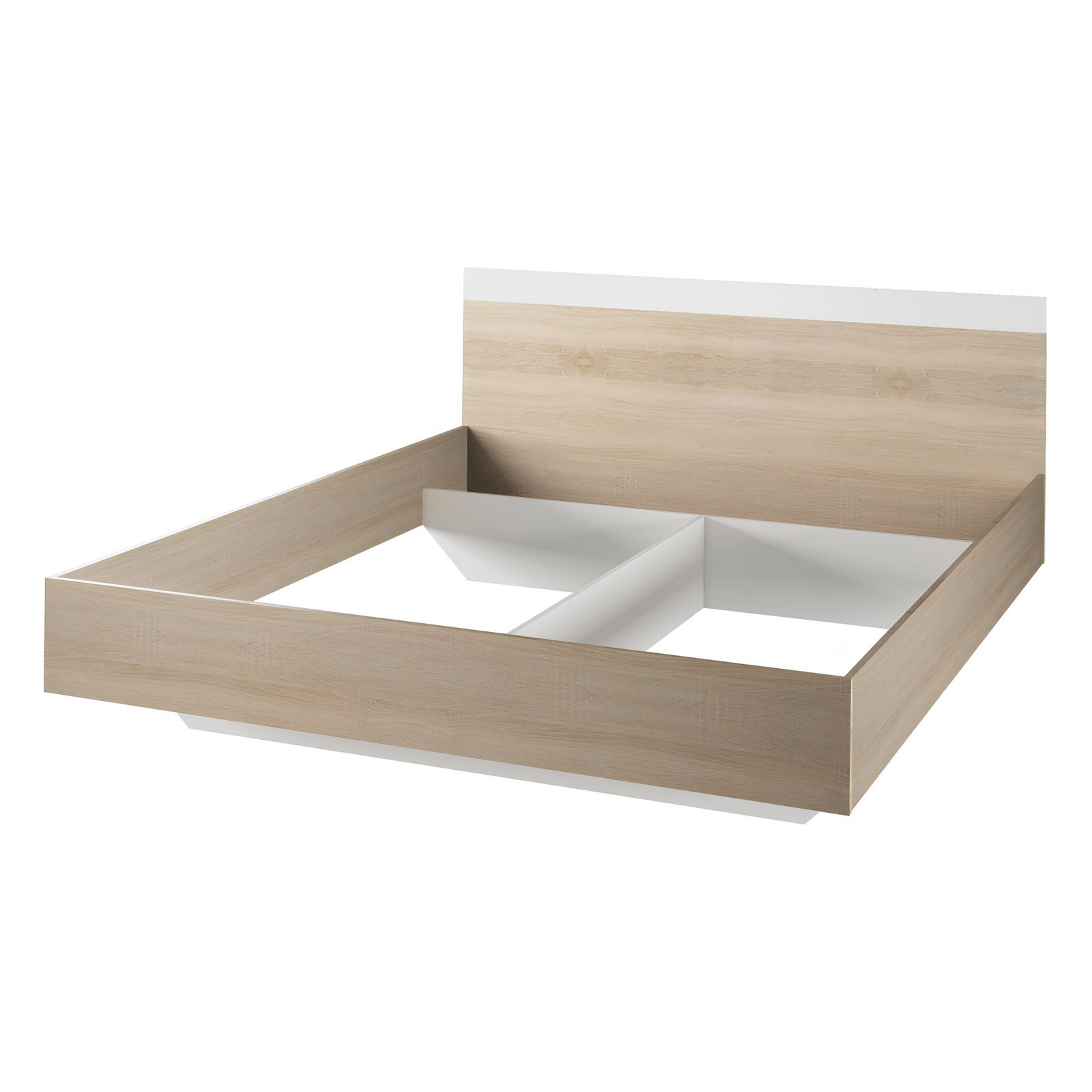 Manželská posteľ, dub sonoma/biela, 160x200, GABRIELA – Obrázok 4