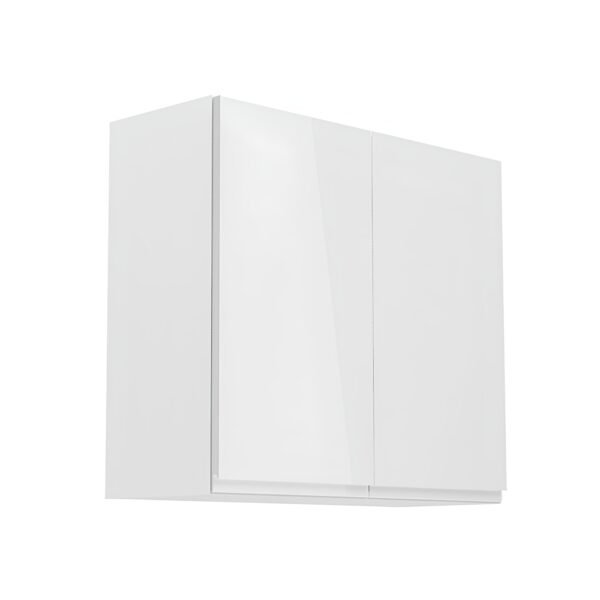 Horná skrinka, biela/biely extra vysoký lesk, AURORA G80