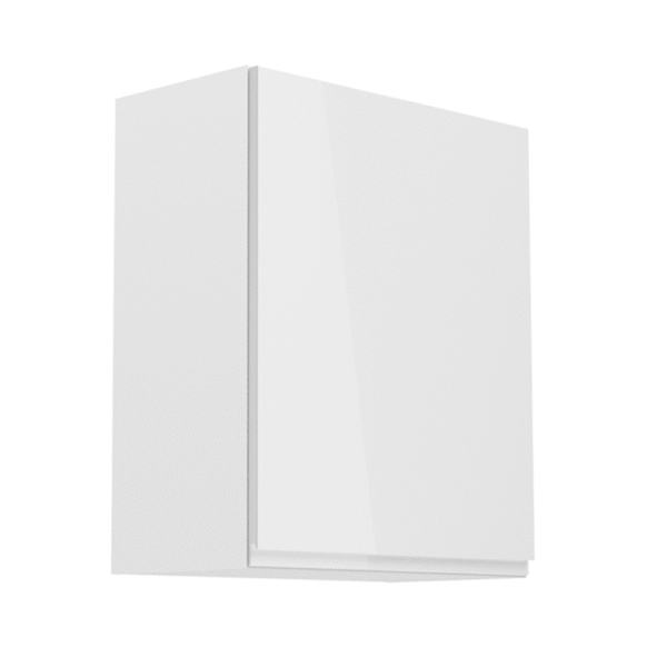 Horná skrinka, biela/biely extra vysoký lesk, pravá, AURORA G601F