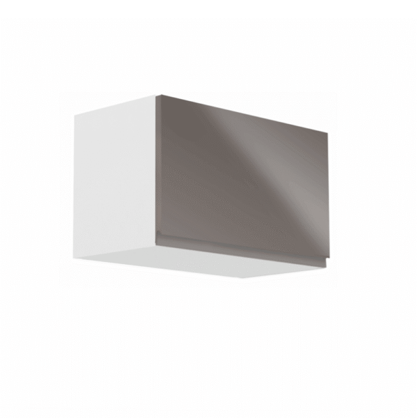 Horná skrinka, biela/sivý extra vysoký lesk, AURORA G60KN