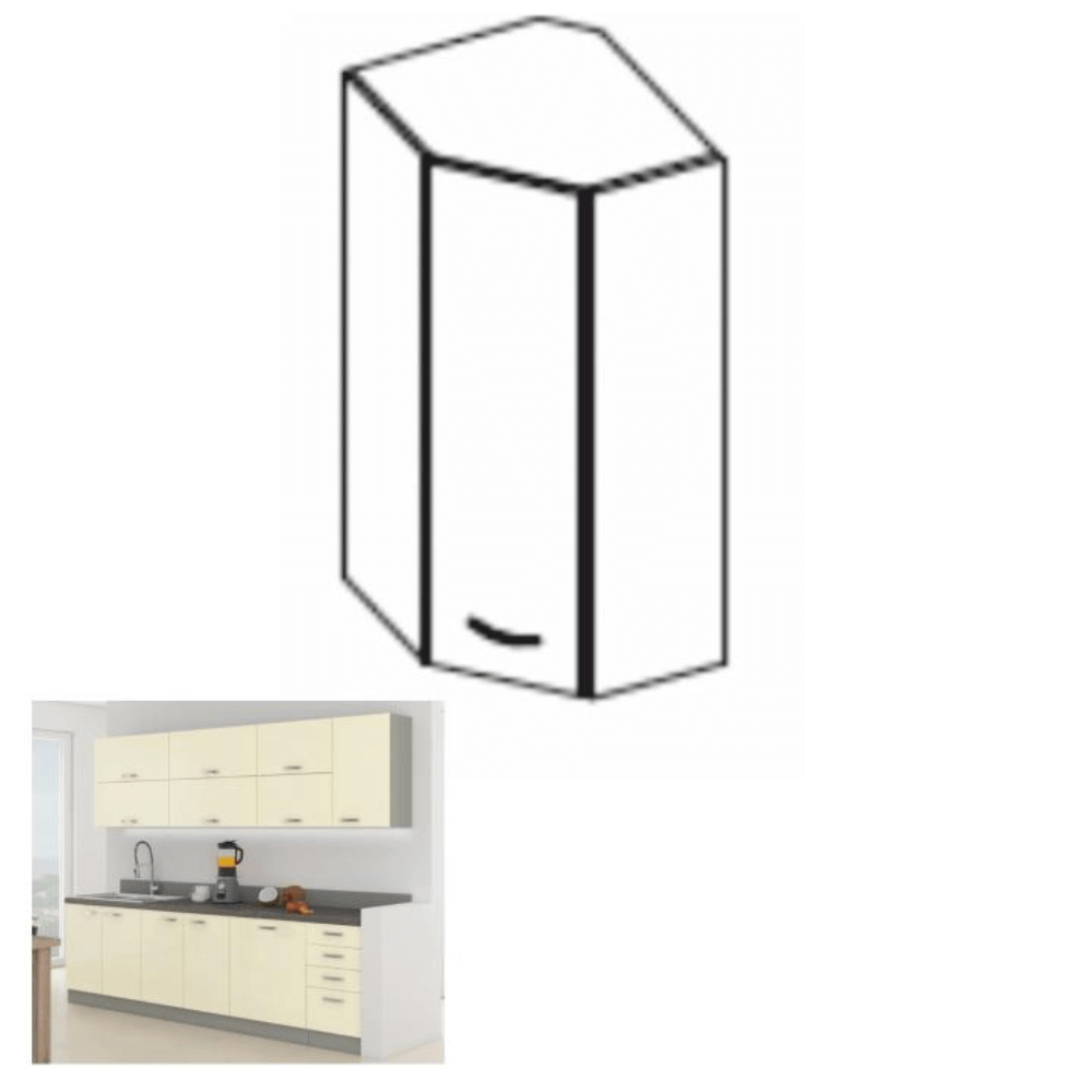 Skrinka horná, krém vysoký lesk, PRADO 60/60 N G-72 – Obrázok 2