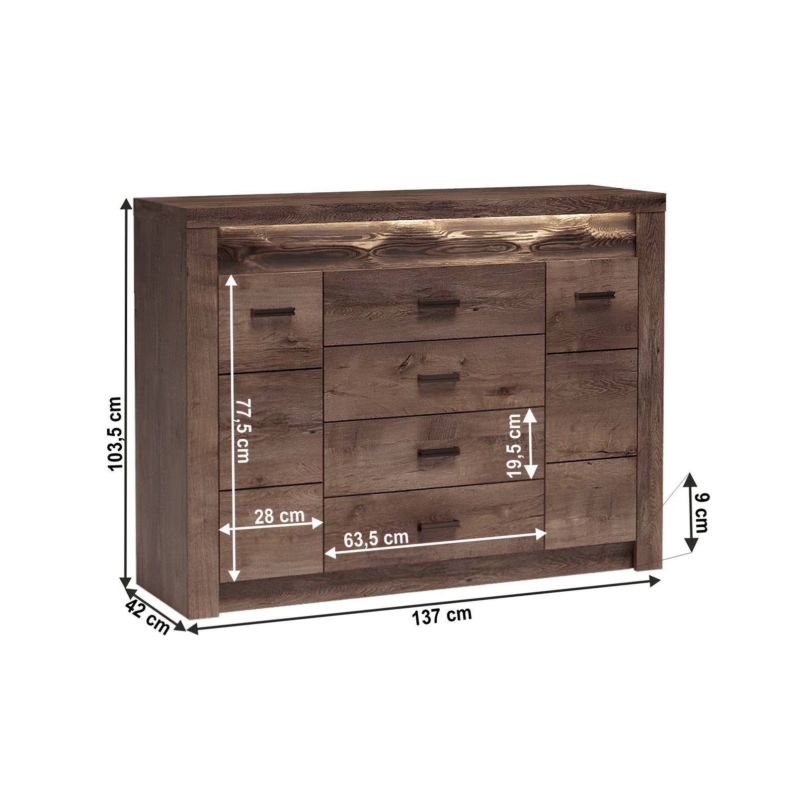 Komoda, jaseň tmavý, INFINITY I-07 – Obrázok 4