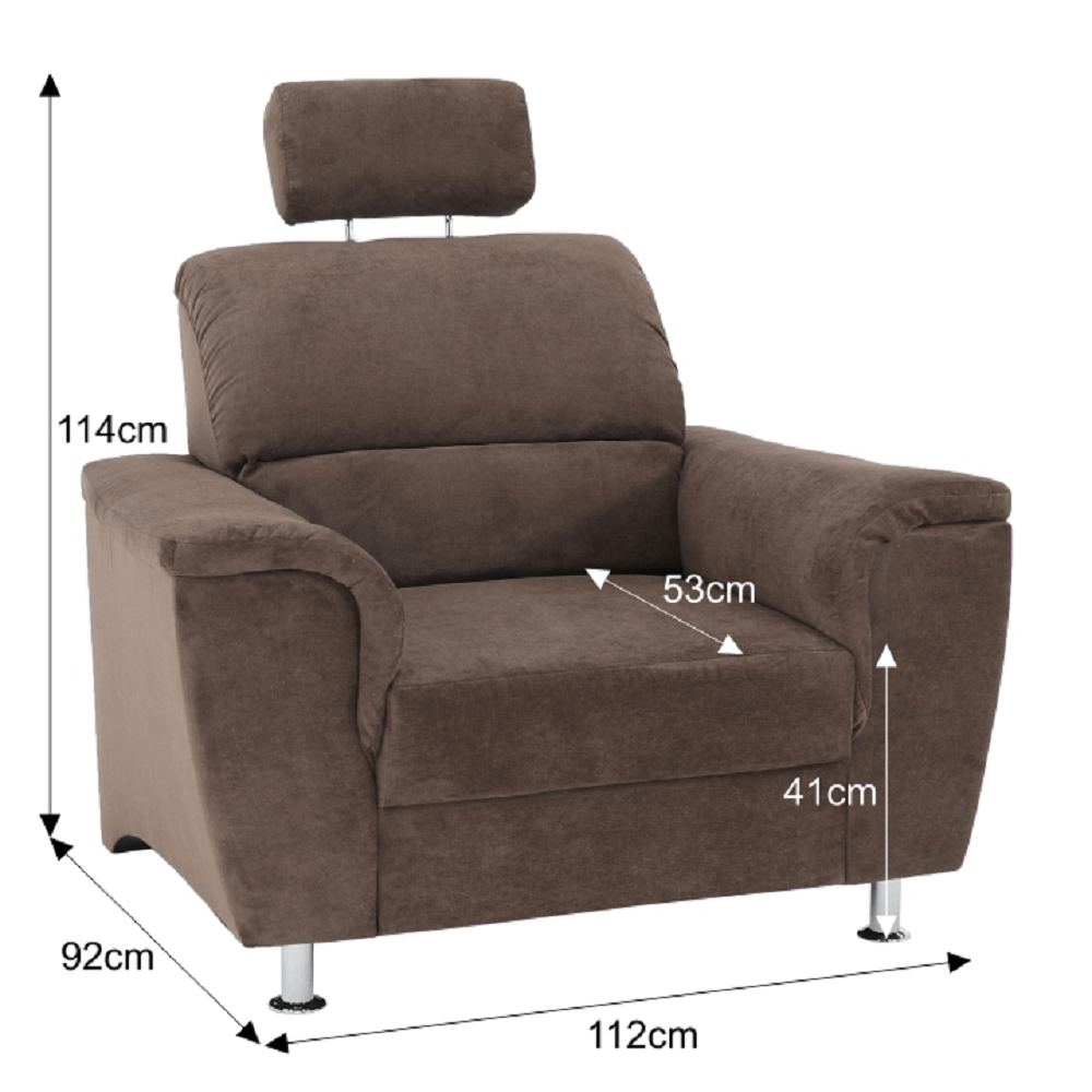 Kreslo, hnedá látka, SANTIAGO – Obrázok 5