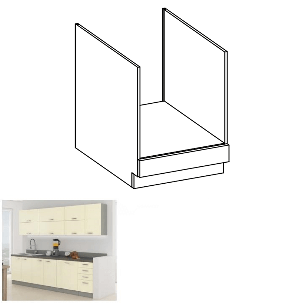 Skrinka dolná, krém vysoký lesk, PRADO 60 DG BB – Obrázok 3