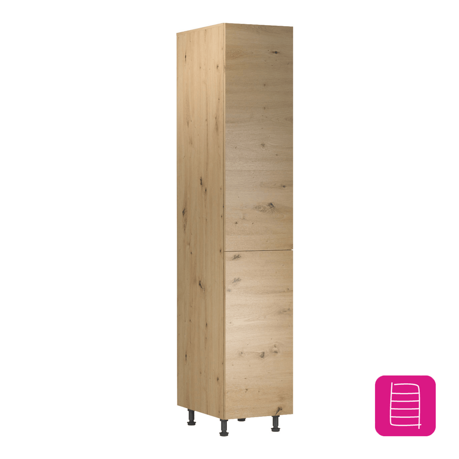 Potravinová skrinka s policami, dub artisan, univerzálna, LANGEN D40SP