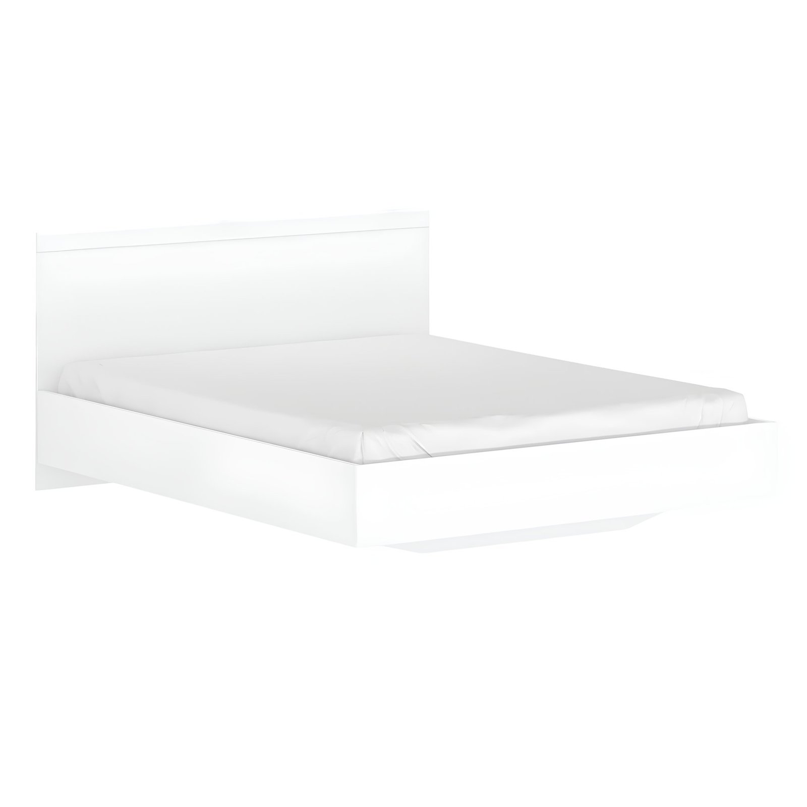 Manželská posteľ, 160x200, biela, LINDY