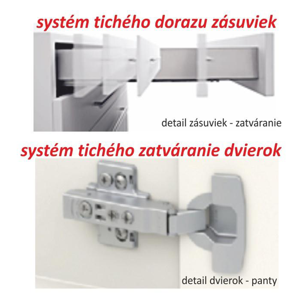 Skrinka horná G 30, vysoký biely lesk/dub sonoma, pravá, LINE – Obrázok 2