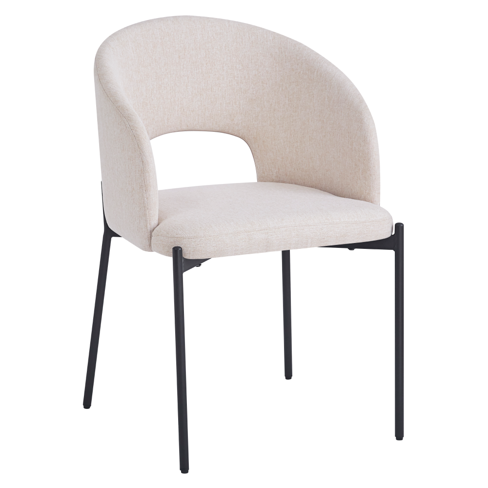 Jedálenská stolička, béžová/čierna, LONKA