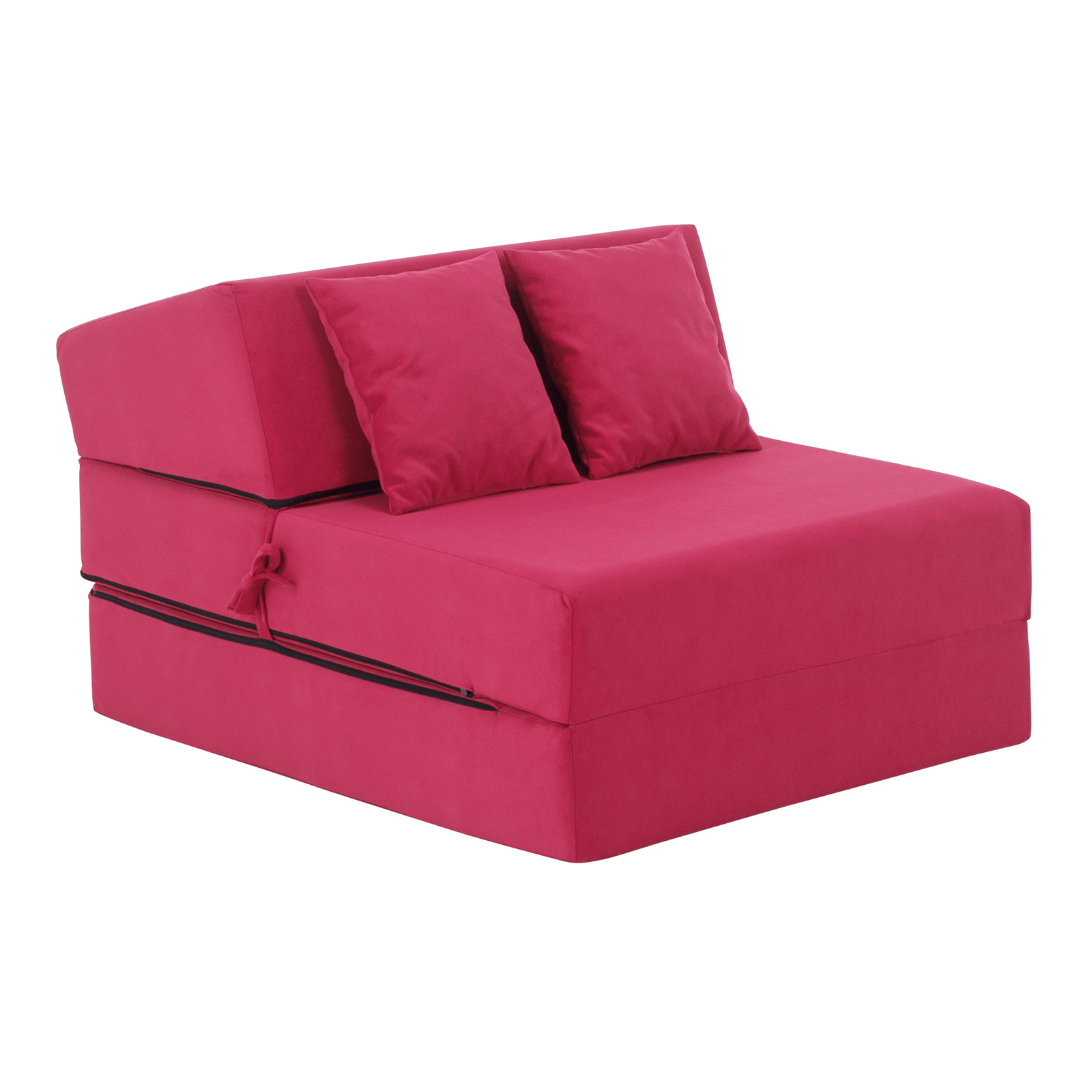 Skladací matrac/kreslo, 2v1, ružová magenta, PELOS