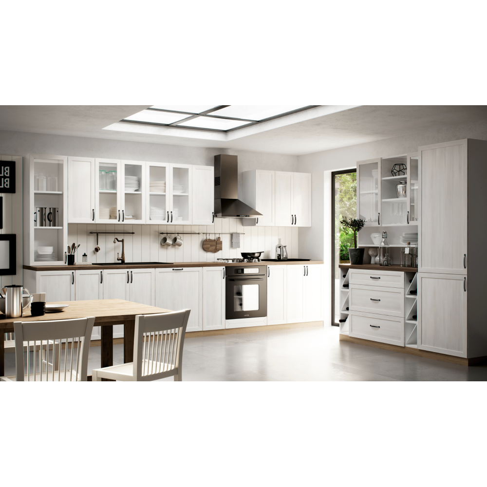 Spodná šuplíková skrinka, biela/sosna nordická, ROYAL D40S4 – Obrázok 6