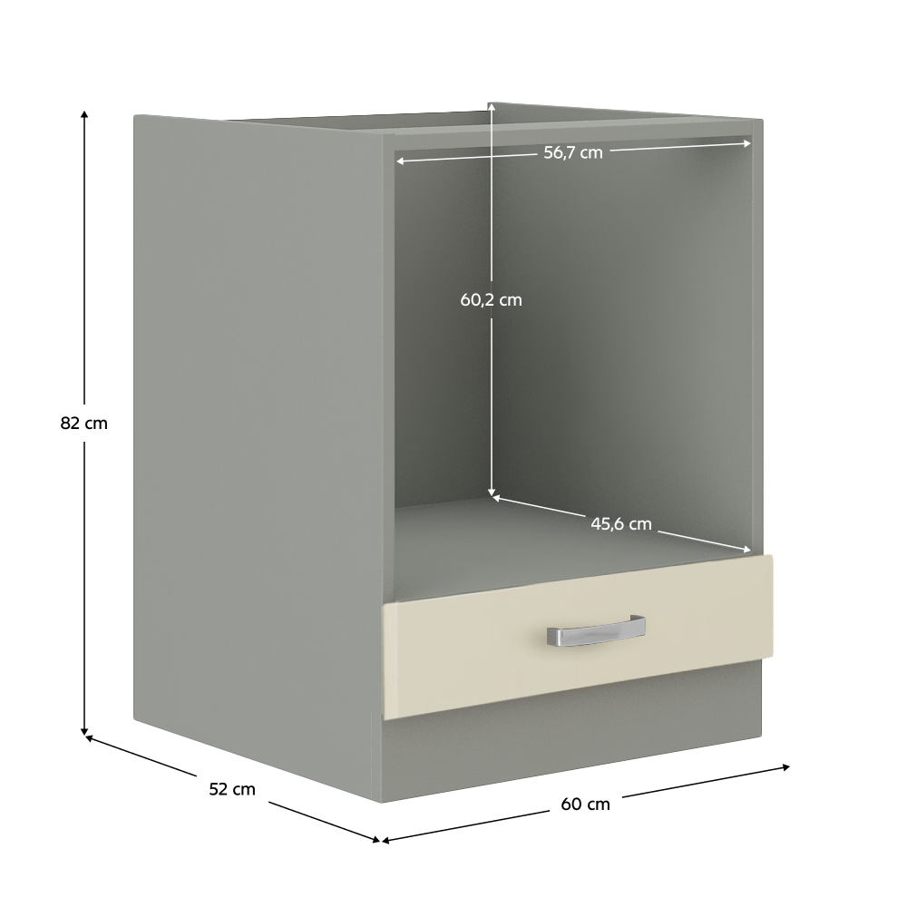 Skrinka dolná, krém vysoký lesk, PRADO 60 DG BB – Obrázok 2