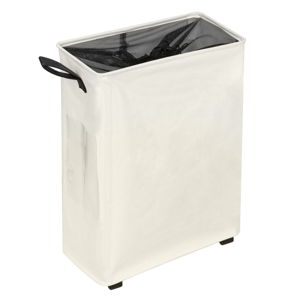 Skladací kôš na bielizeň s kolieskami, béžová, PRIOR