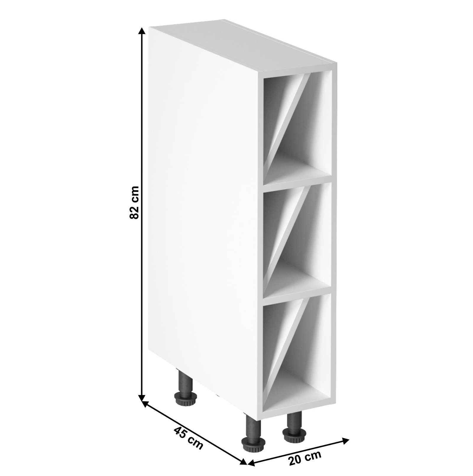 Dolná skrinka D20W, biela, PROVANCE – Obrázok 5