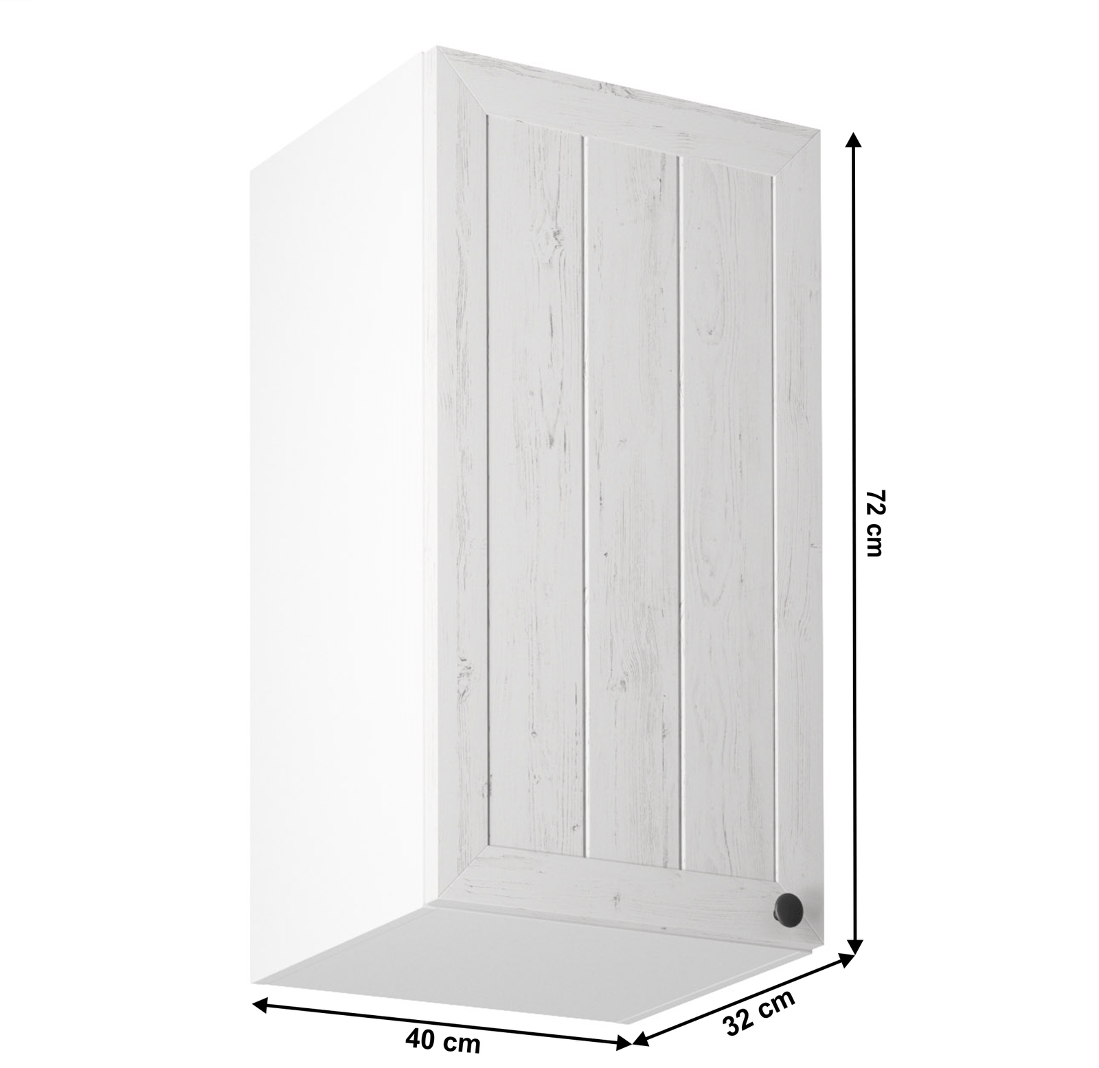 Horná skrinka G40, ľavá, biela/sosna andersen, PROVANCE – Obrázok 4