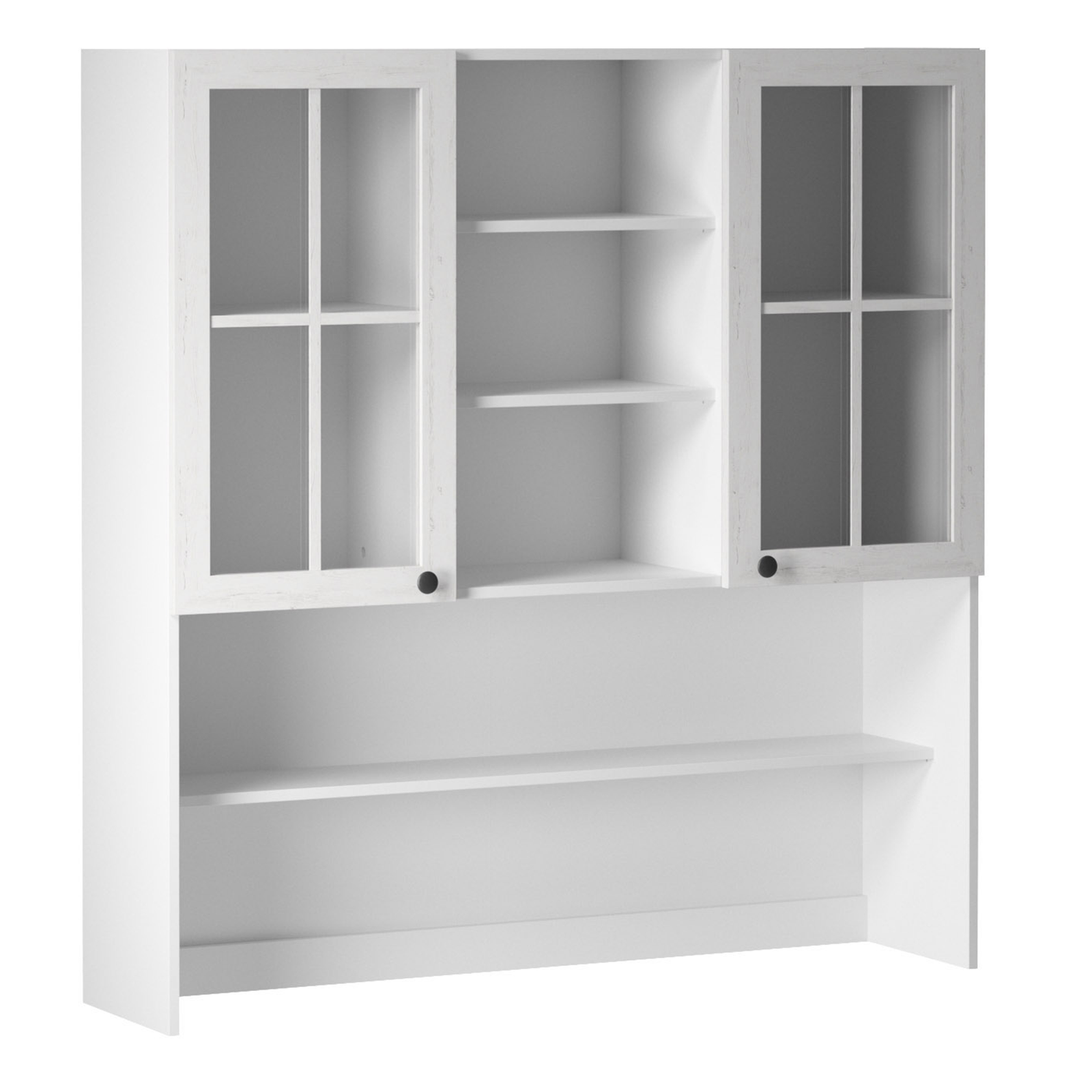 Horná skrinka so sklom K120, biela/sosna andersen, PROVANCE