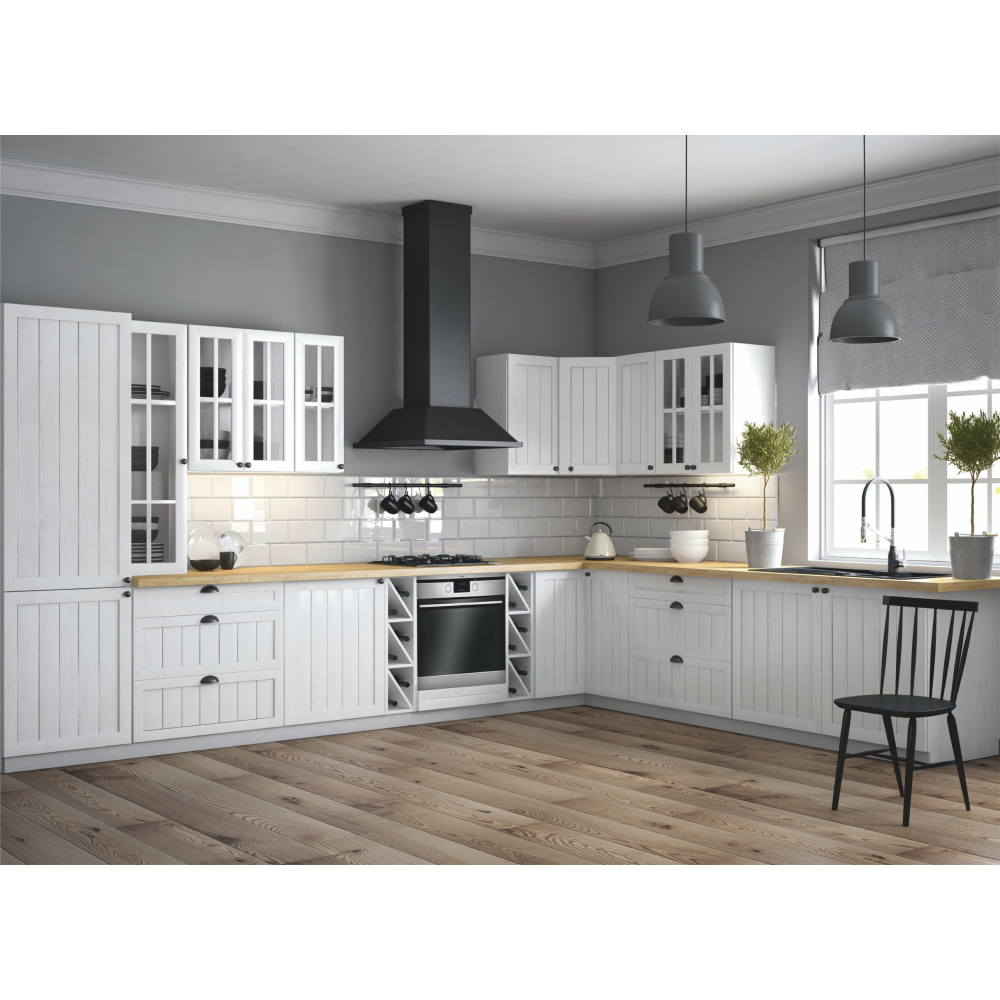 Horná skrinka so sklom G40S, ľavá, biela/sosna andersen, PROVANCE – Obrázok 3