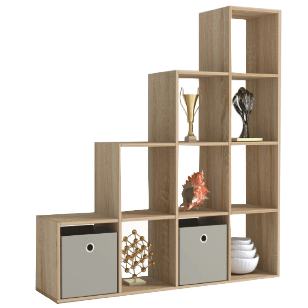 Regál pyramída, dub sonoma, DTD laminovaná, NORAH – Obrázok 2