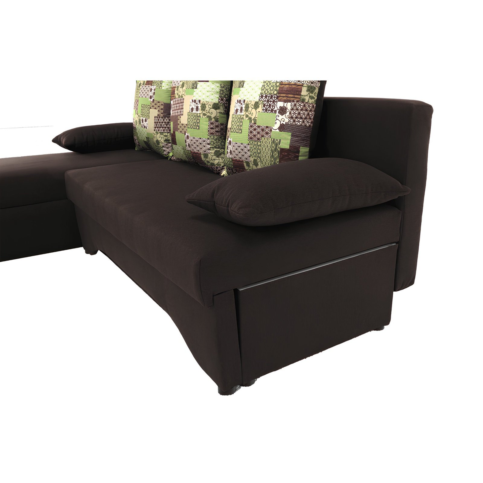 Rohová sedacia súprava, hnedá mix, POLARIS NEW – Obrázok 10