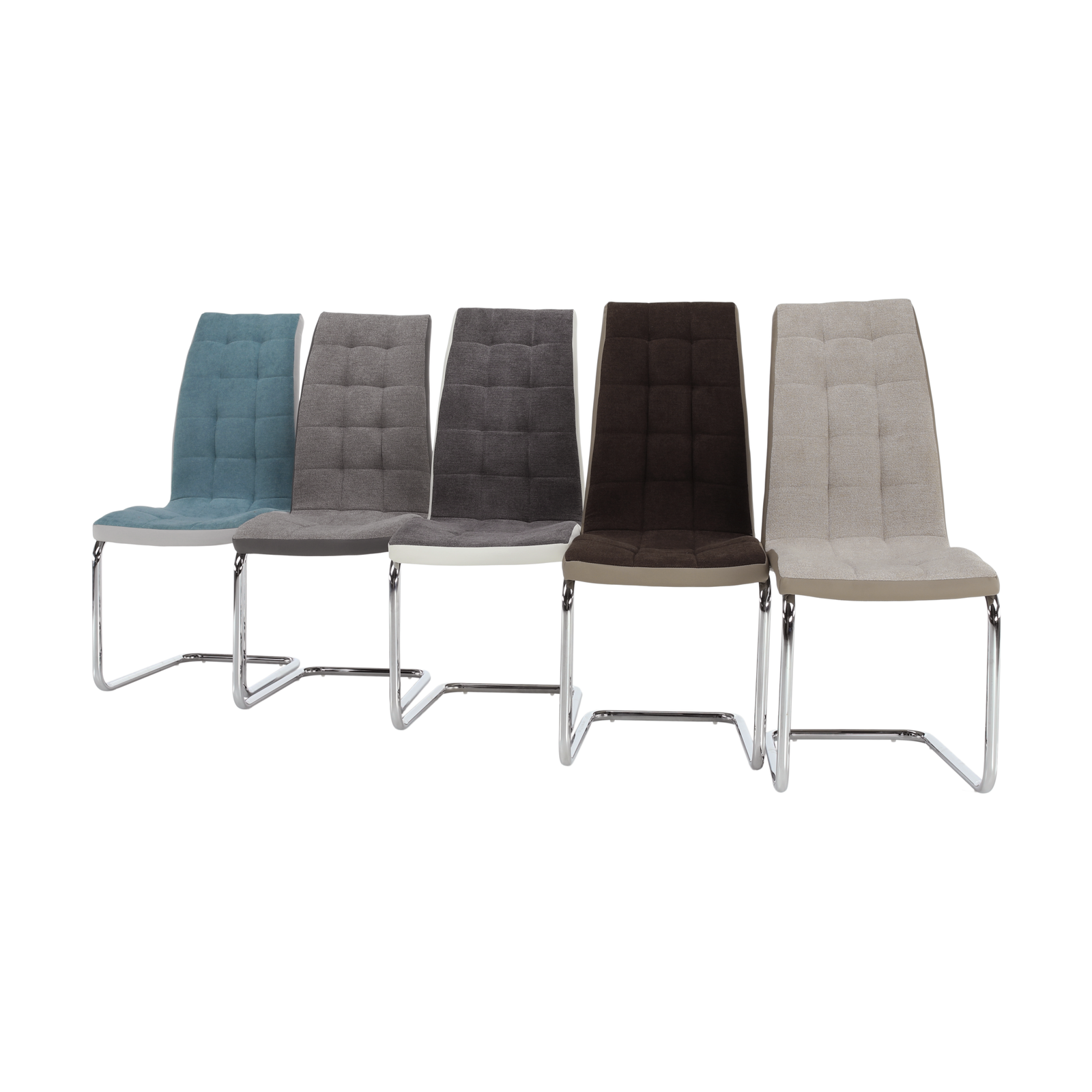 Jedálenská stolička, mentolová/sivá/chróm, SALOMA NEW – Obrázok 3