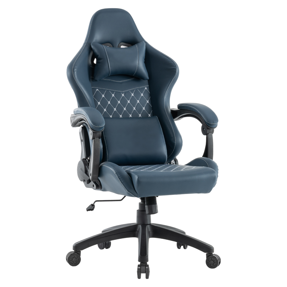 Kancelárske/herné kreslo, modrá, SAMIE