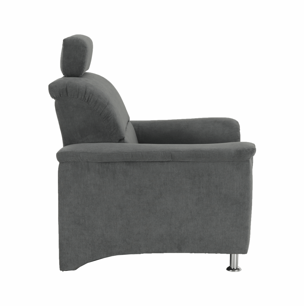 Kreslo, sivá látka, SANTIAGO – Obrázok 6