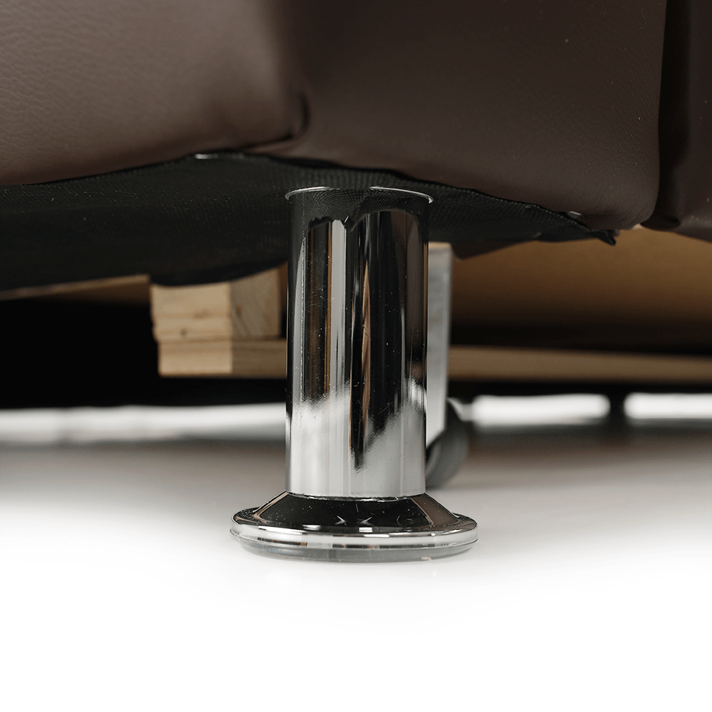 Sedacia súprava, ekokoža hnedá/látka hnedá, SANTIAGO U VEĽKÝ – Obrázok 9