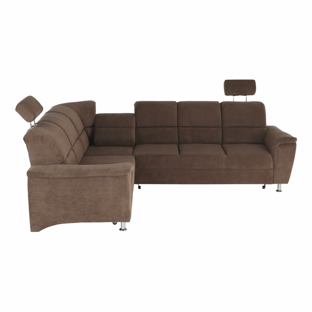 Rozkladacia sedacia súprava, hnedá látka, ľavá, SANTIAGO – Obrázok 21