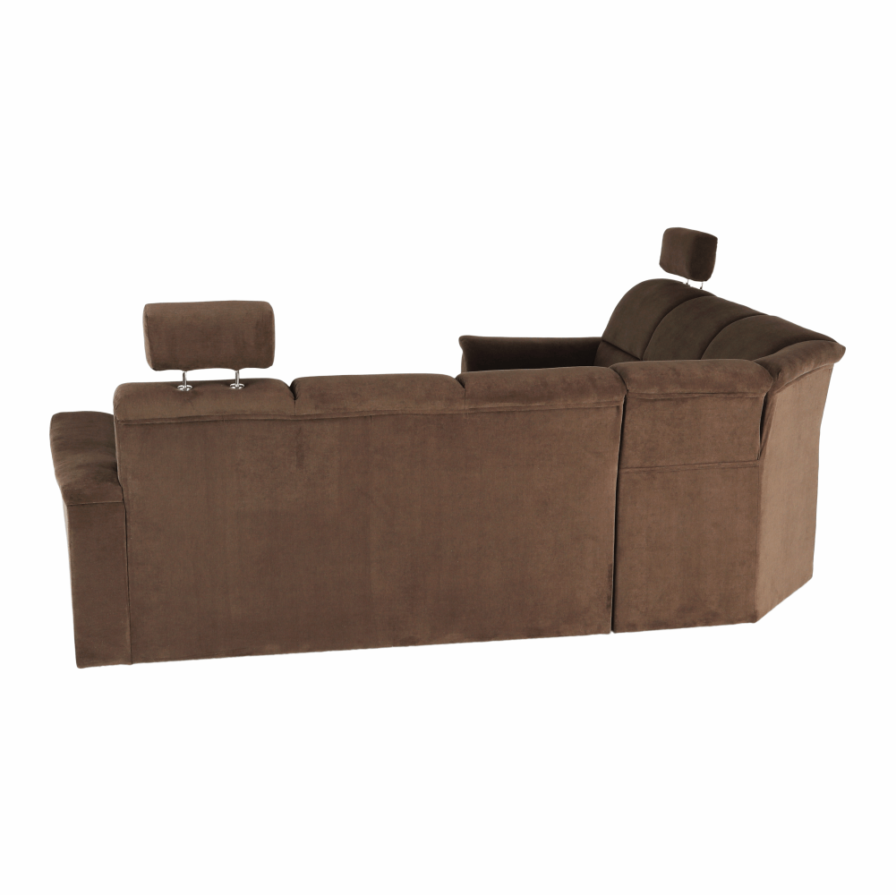 Rozkladacia sedacia súprava, hnedá látka, ľavá, SANTIAGO – Obrázok 23