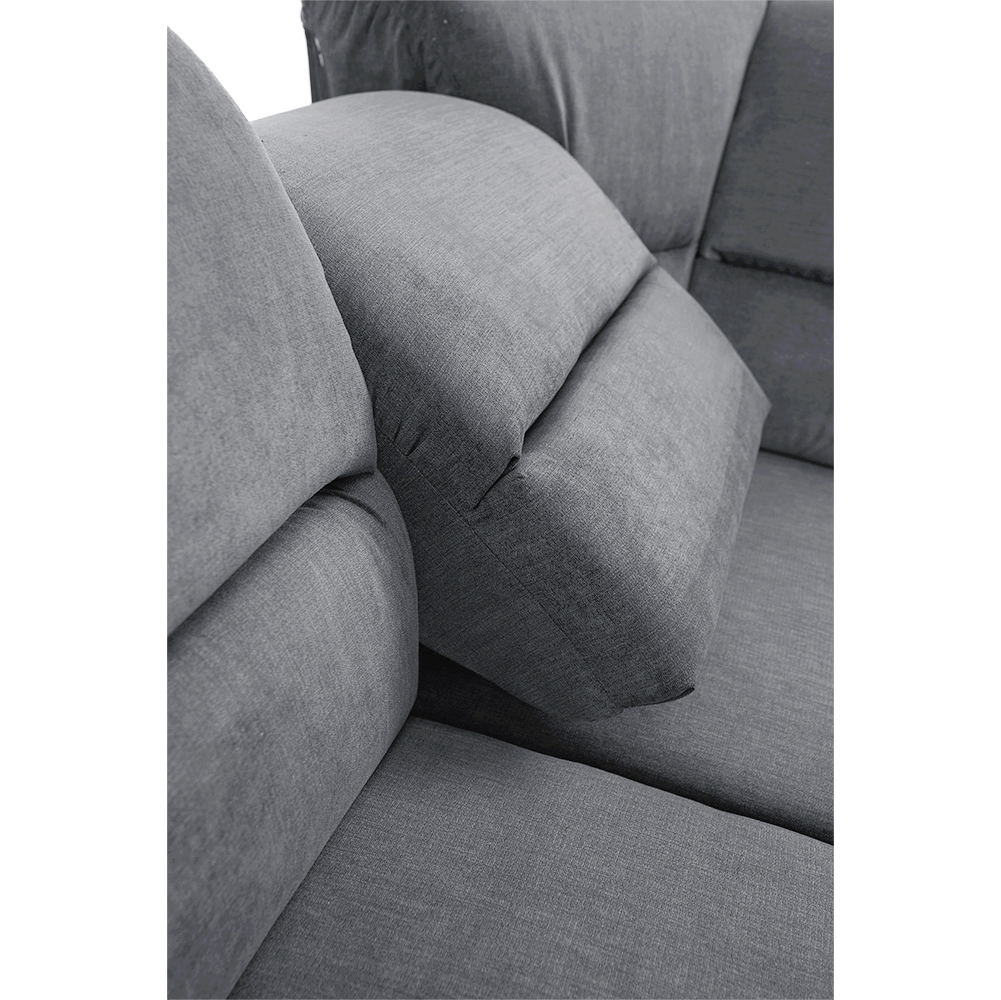 Rozkladacia sedacia súprava, sivá látka, pravá, SANTIAGO – Obrázok 11