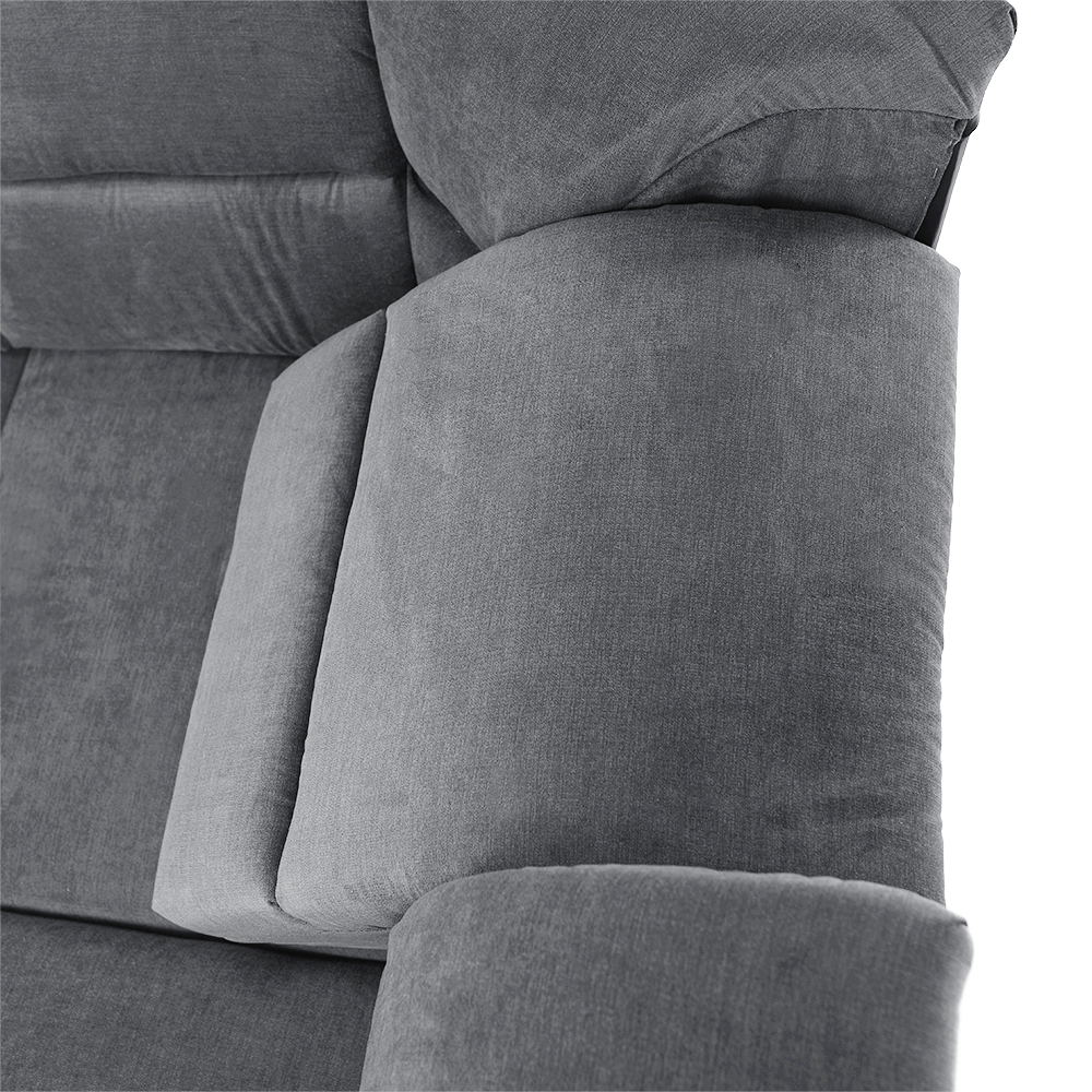 Rozkladacia sedacia súprava, sivá látka, pravá, SANTIAGO – Obrázok 12