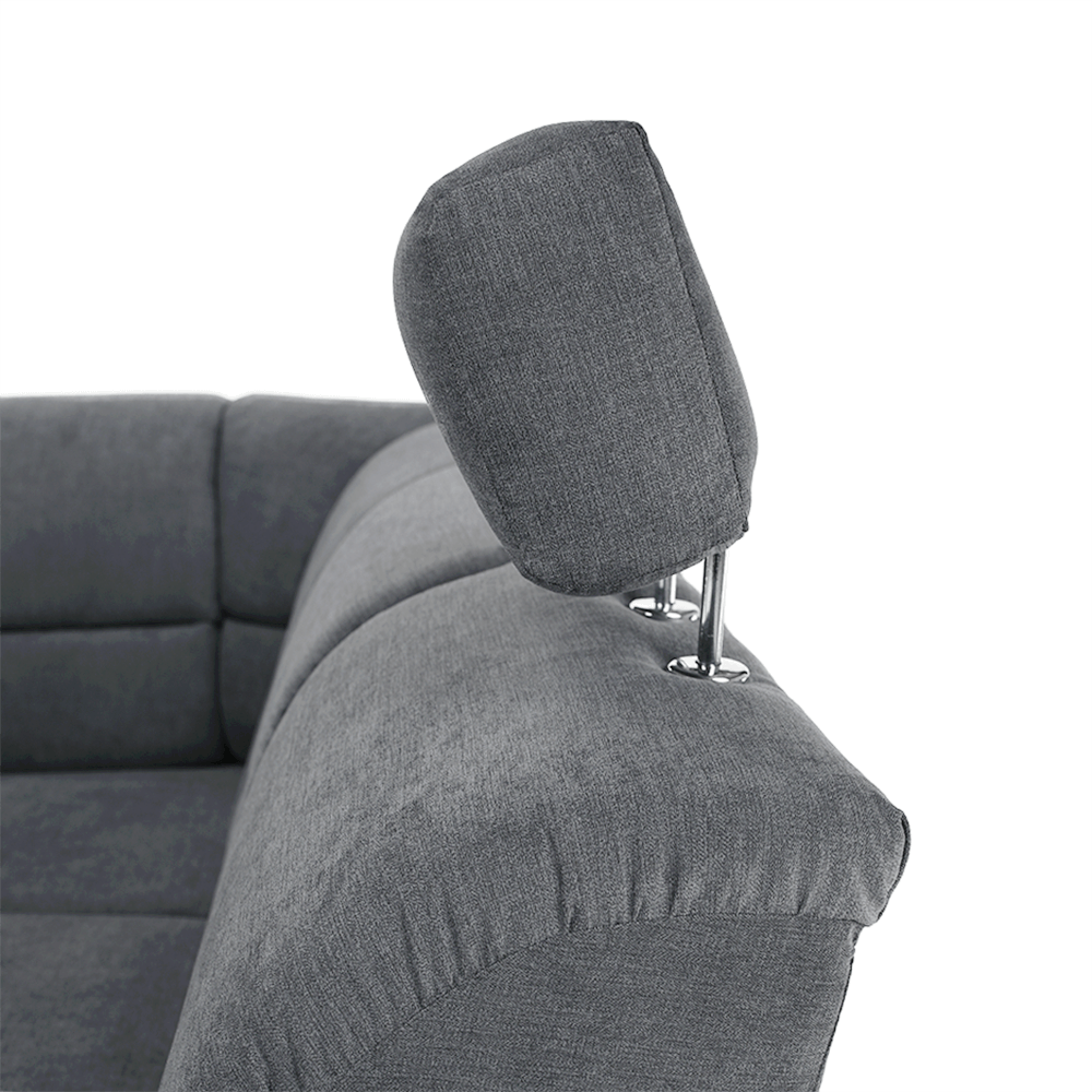 Rozkladacia sedacia súprava, sivá látka, pravá, SANTIAGO – Obrázok 13