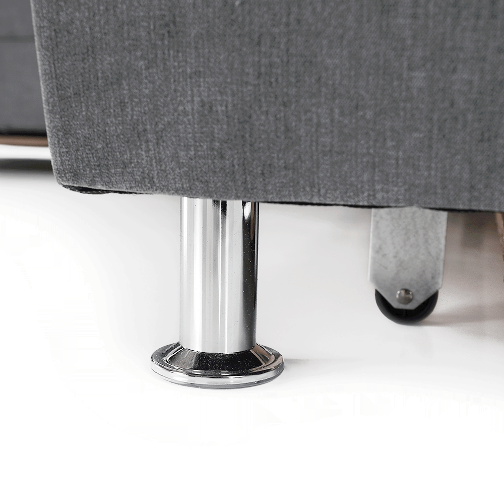 Rozkladacia sedacia súprava, sivá látka, pravá, SANTIAGO – Obrázok 15