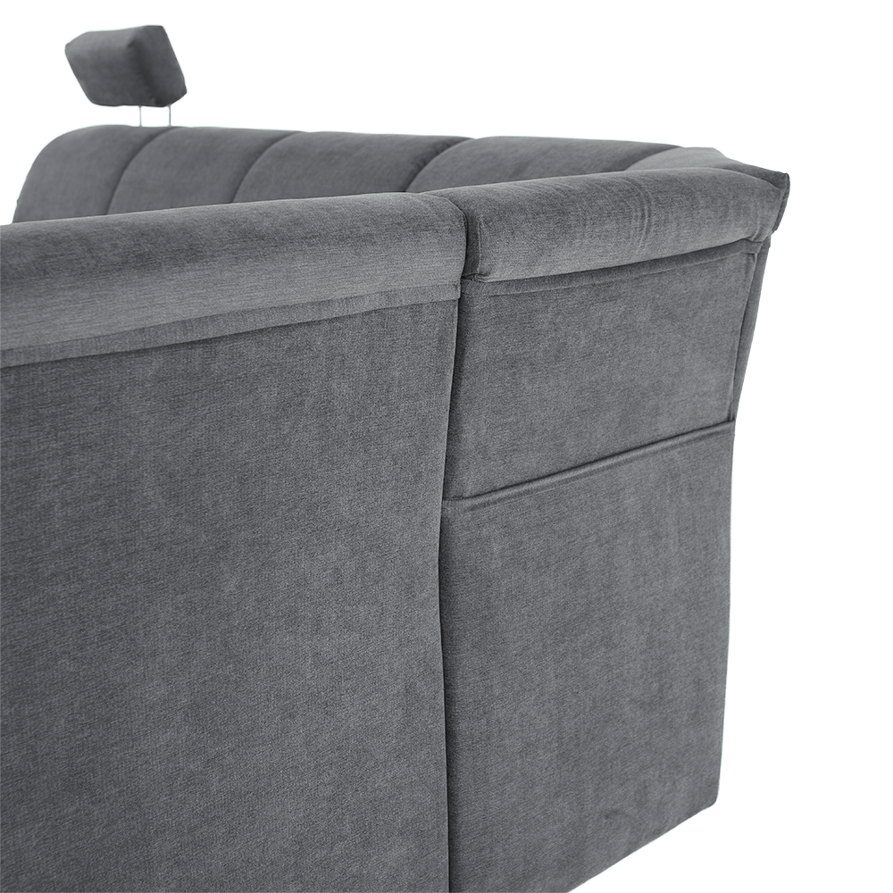 Rozkladacia sedacia súprava, sivá látka, pravá, SANTIAGO – Obrázok 18