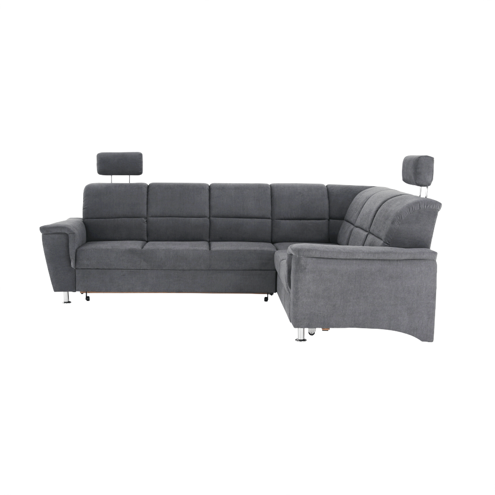 Rozkladacia sedacia súprava, sivá látka, pravá, SANTIAGO – Obrázok 25