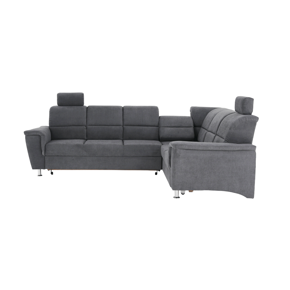 Rozkladacia sedacia súprava, sivá látka, pravá, SANTIAGO – Obrázok 30