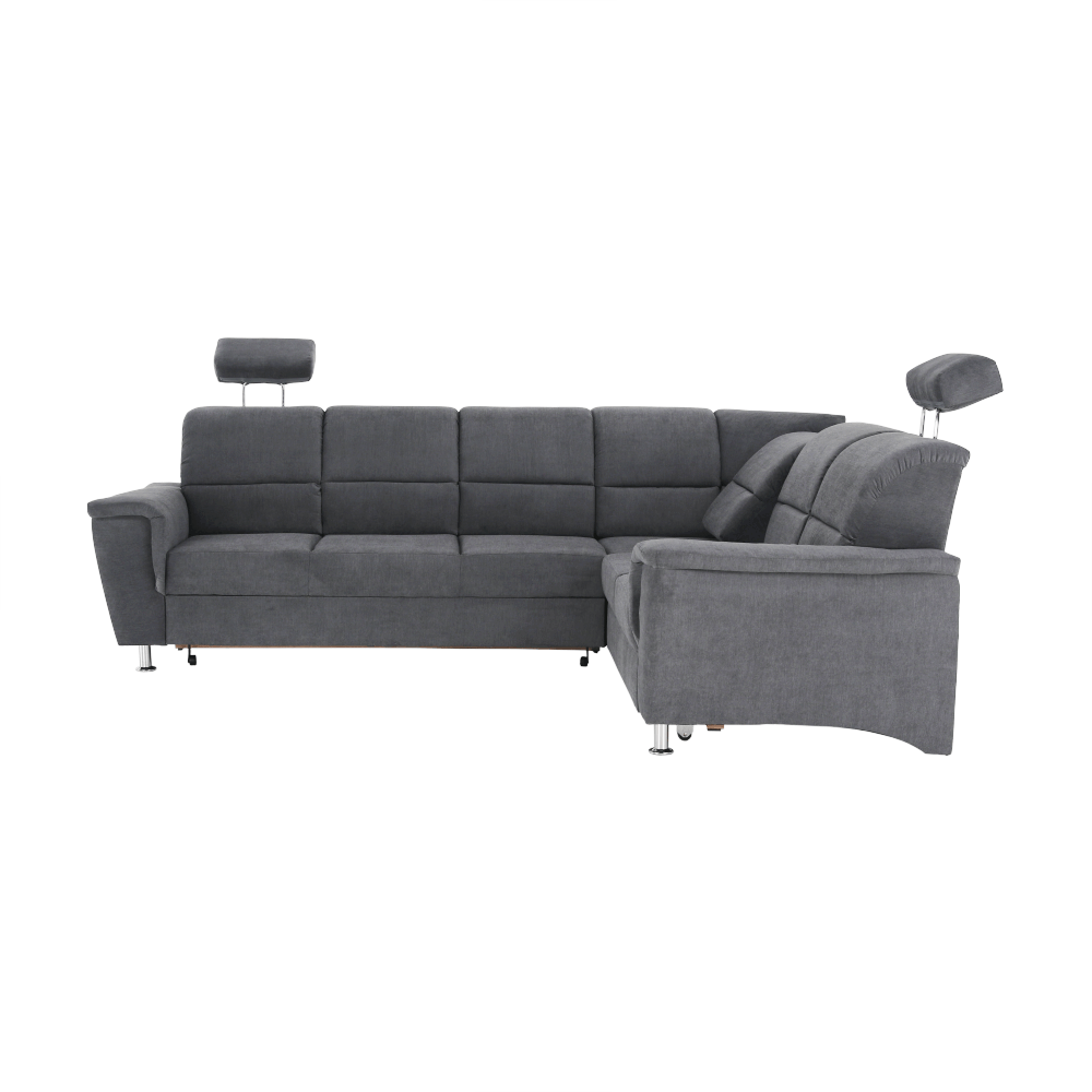 Rozkladacia sedacia súprava, sivá látka, pravá, SANTIAGO – Obrázok 31