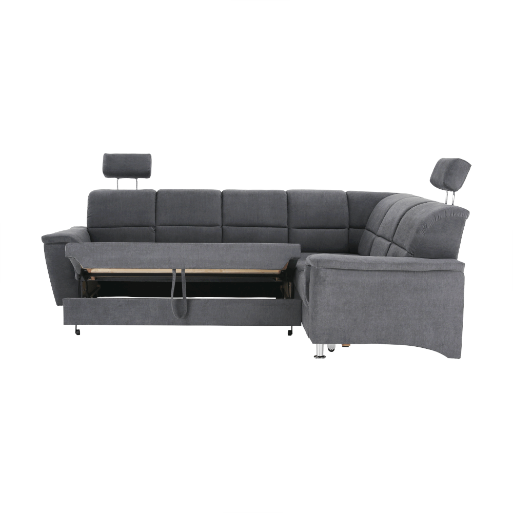 Rozkladacia sedacia súprava, sivá látka, pravá, SANTIAGO – Obrázok 32