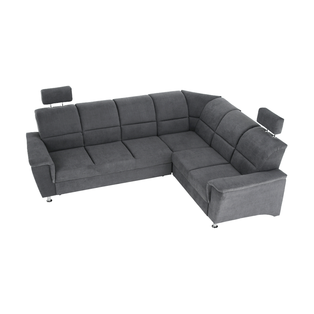 Rozkladacia sedacia súprava, sivá látka, pravá, SANTIAGO – Obrázok 6